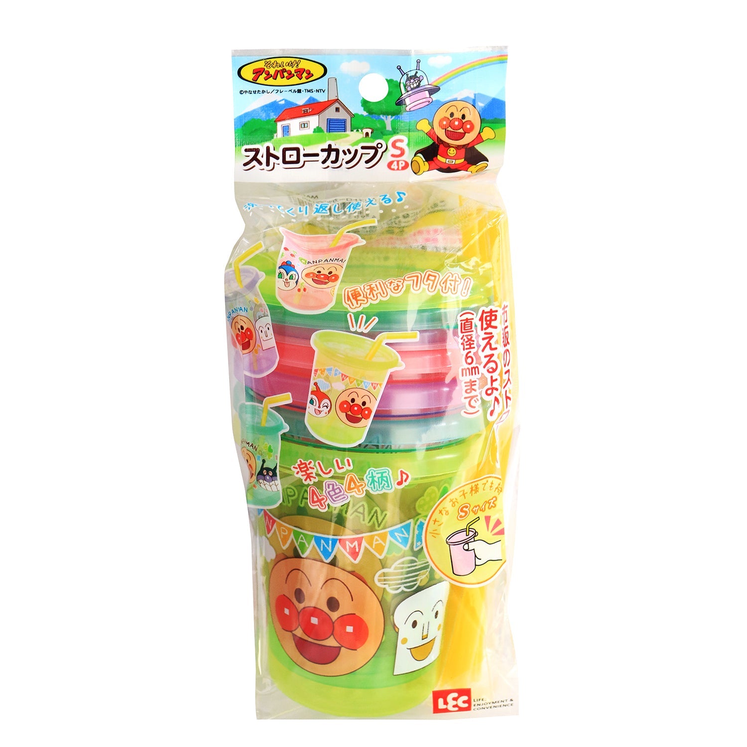 アンパンマン ストローカップ 180ml 4個入