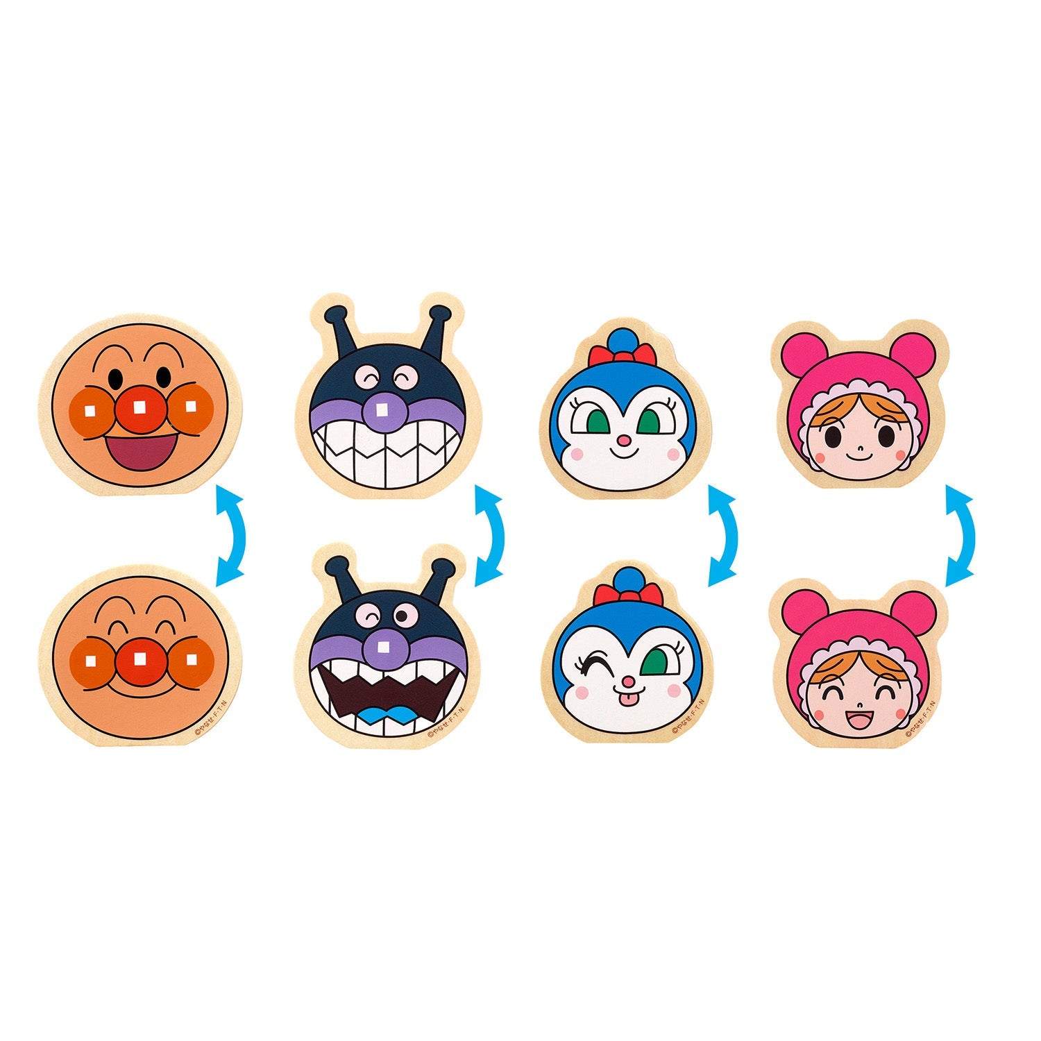 アンパンマン NEW かおがかわるよ!木のかたちあわせパズル