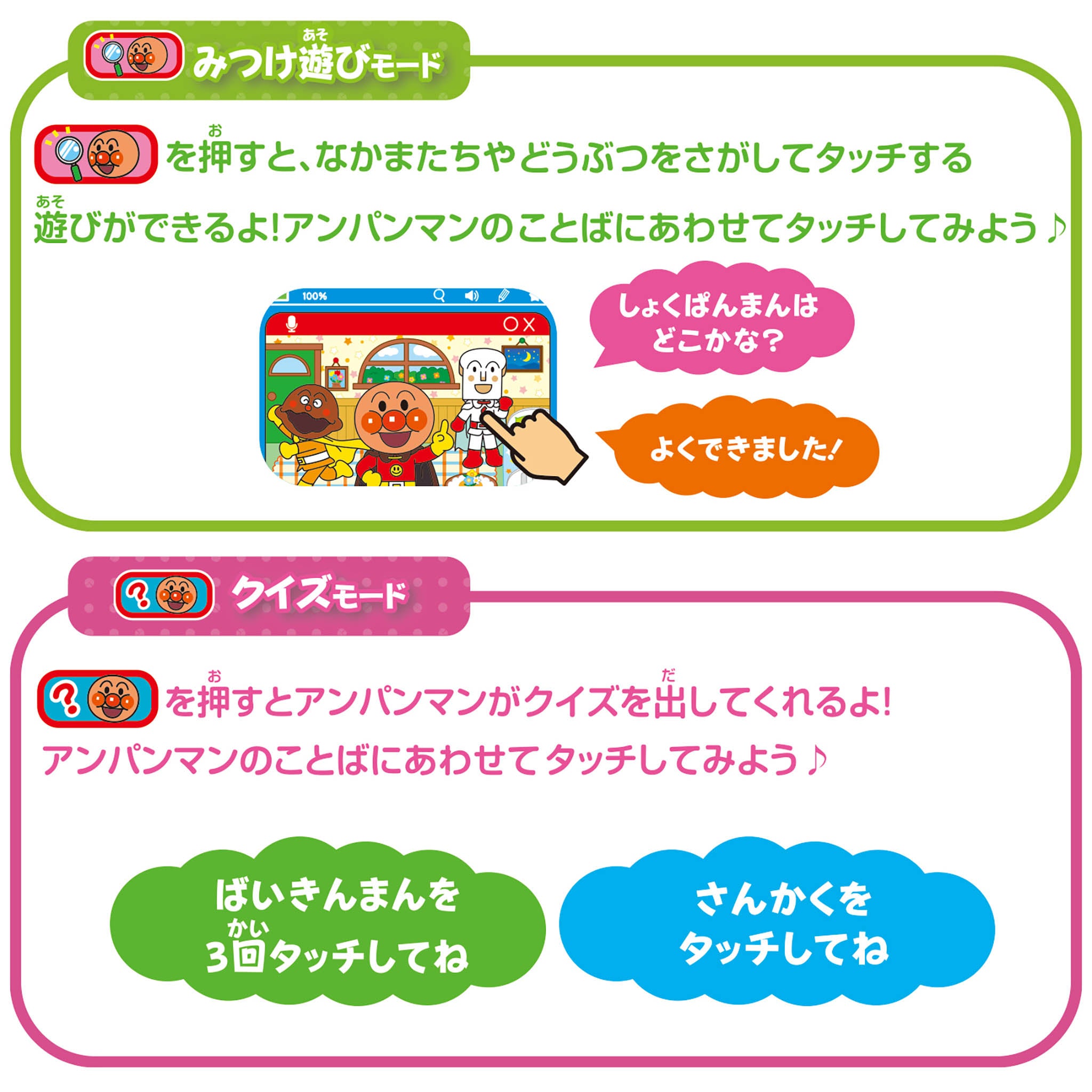 アンパンマンおしゃべり知育パッドミニ