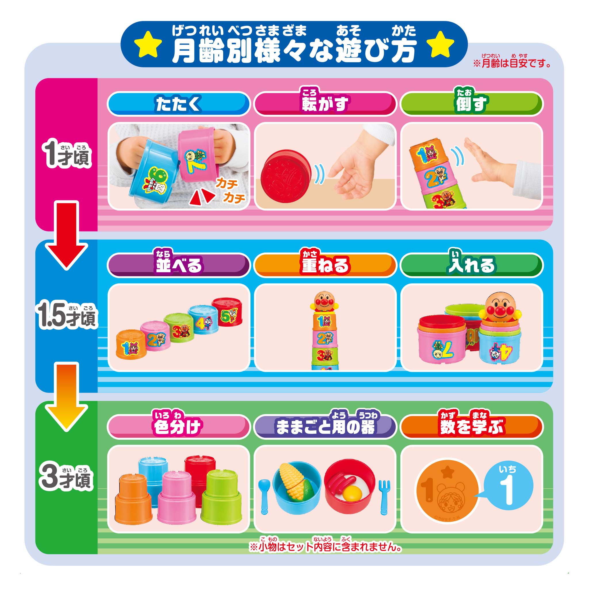 アンパンマン 天才脳 つみかさねカップ
