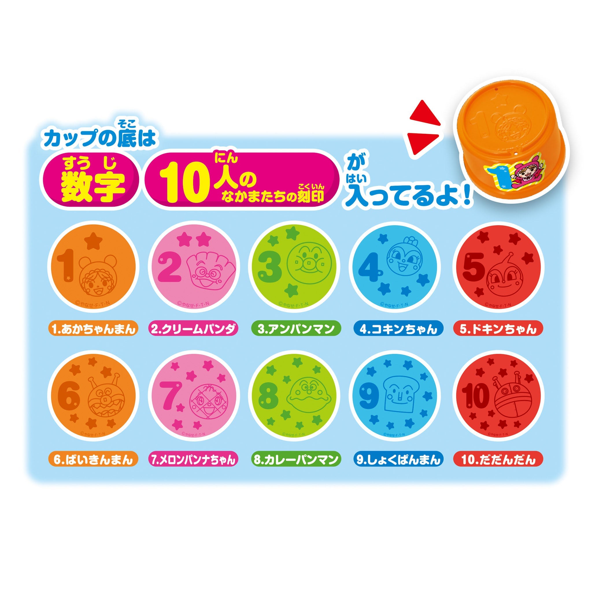 アンパンマン 天才脳 つみかさねカップ
