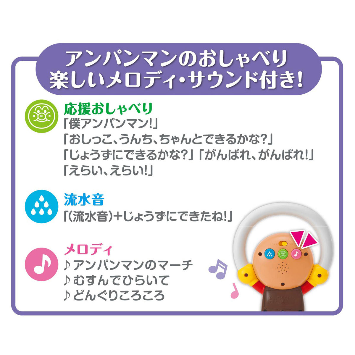 アンパンマン 6WAYおまる おしゃべり＋メロディ付き